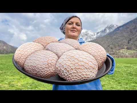 Azerbaijani Village Life: Cooking a Traditional Stuffed Stomach Dish