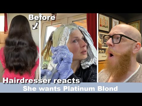 She wants Platinum Blond !!! Hairdresser Reacts
