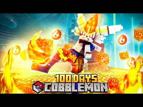 I Spent 100 DAYS as a FIRE TYPE Trainer VS my RIVAL! (Duos Cobblemon)