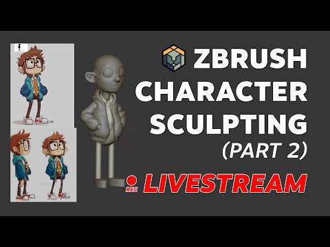 Live 3D Sculpt Jam - Cartoony Nerdy Guy (Part 2) | Sept 1, 2023