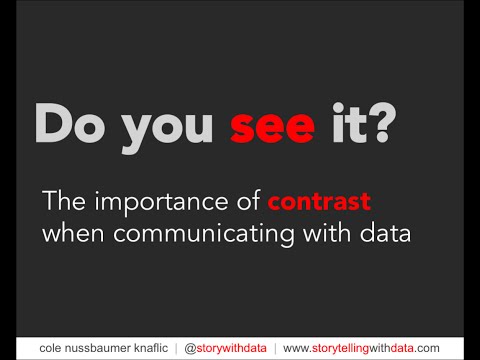 The importance of contrast when communicating with data.
