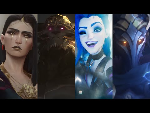 ALL ARCANE CHARACTERS FROM LEAGUE OF LEGENDS CINEMATICS #2
