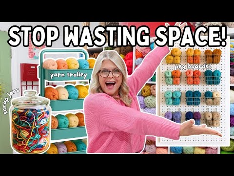 10+ GENIUS Yarn Storage Ideas That ACTUALLY Work! {+ A Tour of My BRAND NEW Craft Room}