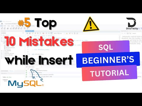 Top 10 Common Mistakes While Inserting Data in MySQL | Avoid These SQL Errors! | DinaTechy #mysql