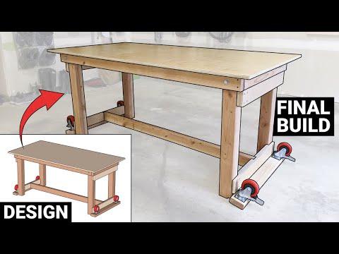 My DIY foldable wall mounted table design walkthrough and downloadable build plans