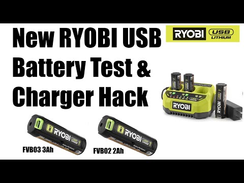 New RYOBI USB 2A/3A Lithium Battery Tests and Charger Hack