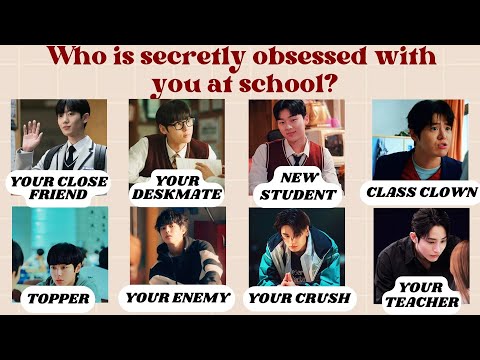 Who is Secretly Obsessed With You at School?👀 | Fun Personality Quiz #school    @quizgalaxtopia
