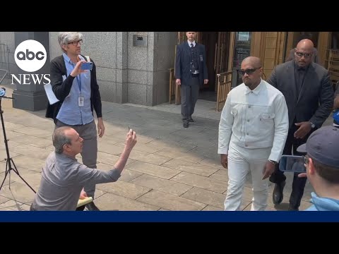 Kanye West shows up at the courthouse during the "Diddy" trial