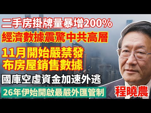 恐慌性拋售潮正在發生，西安率先推出“打包售樓”新玩法；二手房掛牌量暴增200%；經濟數據震驚中共高層；11月開始嚴禁發布房屋銷售數據；國庫空了資金加速外逃；26年伊始開啟最嚴外匯管制
