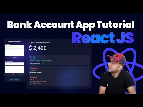React Bank Account App Tutorial Deposits, Withdrawals & Transaction History