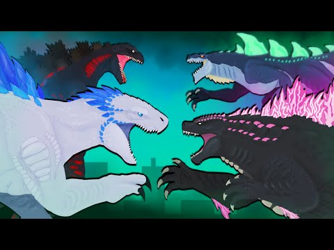 Evolved Godzilla and Kaiju battle animations | Shimo, Shin Godzilla, Kong, Zilla Jr | DinoMania