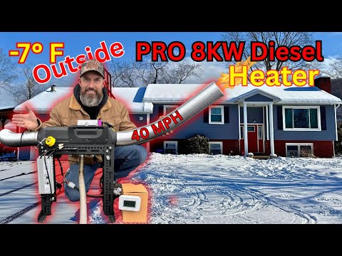 Can an 8kW Diesel Heater Heat a House in -7°F Weather? REAL 24-Hour Test