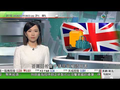 無綫TVB 0200新聞報道｜英國今起強制執行電子旅遊許可ETA雙重國籍須持有效英護照入境｜中國德國聯合聲明稱堅持多邊主義及自由貿易｜普京︰俄羅斯願在金磚國家框架下 加強發展生物經濟領域｜TVB