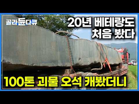 베테랑도 장비 생활 20년 만에 처음 본다. 육중한 100톤 오석 캐봤더니｜덩치가 커질수록 부르는 게 값. 대형 오석 채굴 현장｜국내 유일 오석 산지｜극한직업｜#골라듄다큐