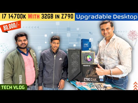 Upgradable pc in 80,000/- || Intel i7 14700k with Z790 Motherboard  || 32gb ddr5 ram desktop.