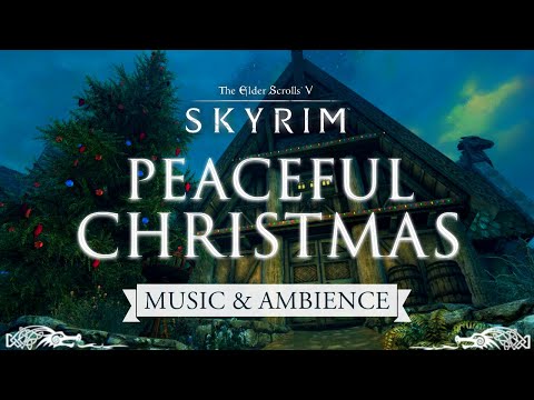 Peaceful Christmas in Skyrim | Festive & Wintry Ambience | Skyrim Music & Ambience