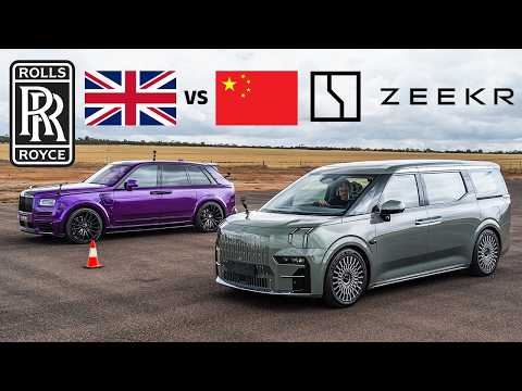China vs GB: Zeekr 009 vs Rolls-Royce Cullinan Mansory drag race! V12 vs EV