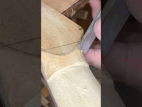 Carving a guitar neck transition #guitar #woodworking