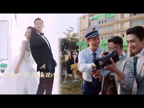 Wedding photo shooting scene! William Chan is super satisfied, his smile is too bright