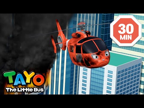 Tayo Episode l Heroes on the Road and in the Sky🚁l  Firefighting Helicopter ! l Tayo Episode Club