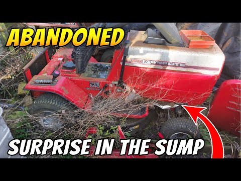 ABANDONED MOWER WITH A SURPRISE IN THE SUMP - WILL IT RUN?
