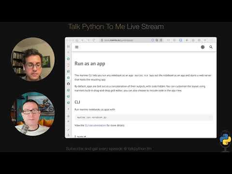 Marimo - Reactive Notebooks for Python - Talk Python to Me Ep. 501