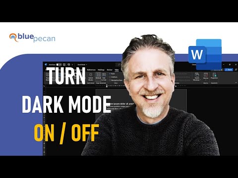 Microsoft Word - Dark Mode With White Paper - Turn On / Off | Print Black Background with White Text