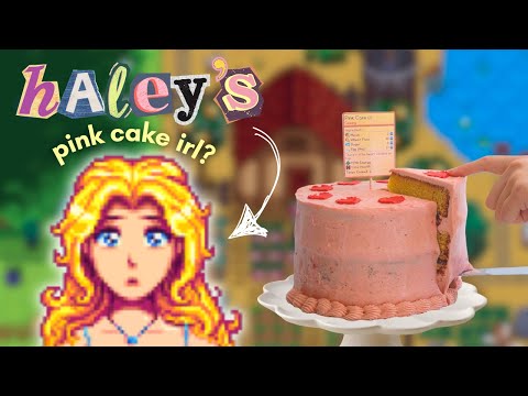 Baking HALEY'S PINK CAKE From Stardew Valley 🌷