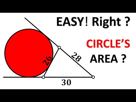 Can YOU Somehow Calculate the Area of a Circle Tangent to This Triangle?