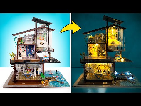 暗闇で光るビーチのお家をつくろう！