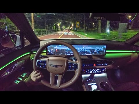The New 2026 Genesis GV70 POV Night Drive - Best Luxury Compact SUV at Night?
