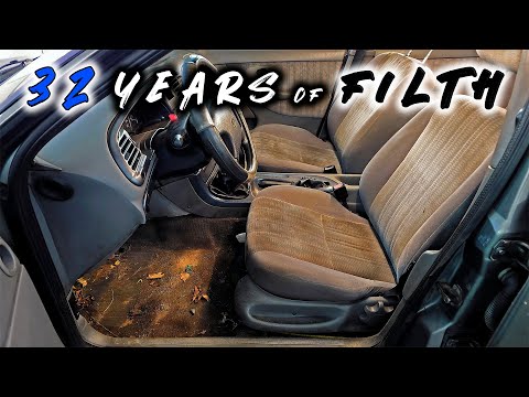 Impossible Car Cleaning: Transformation a Forgotten Old Interior / Detailing ASMR