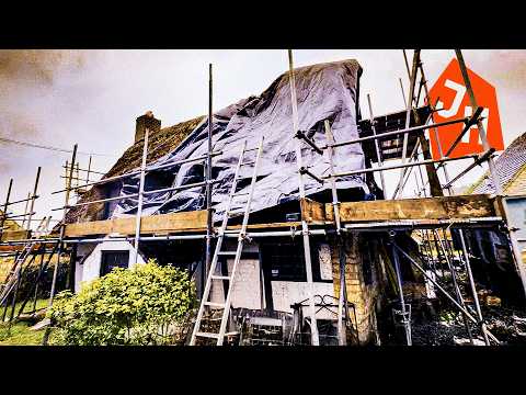 Renovating a 500-Year-Old ABANDONED Cottage: Storm Strikes and Rips the Roof Apart | #9