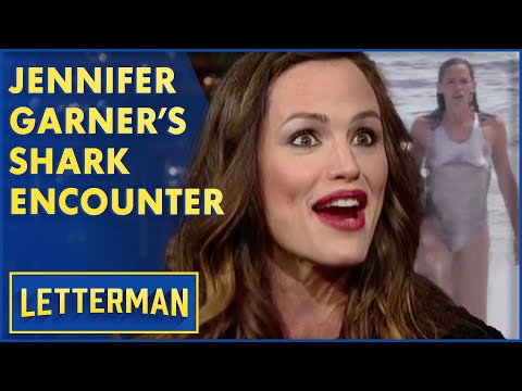 Jennifer Garner Went Head To Head With A Hammerhead Shark | Letterman