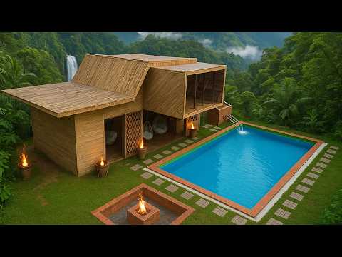 100Day How Living Real Life Build Modern House With Private Pools