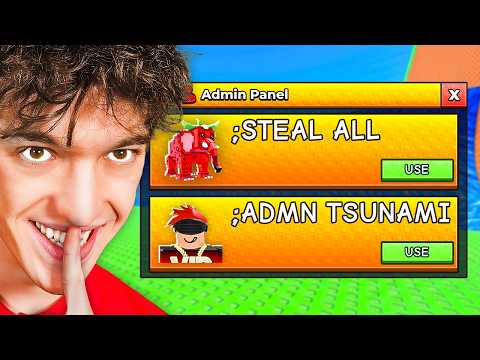 Using ADMIN PANEL To Troll YouTuber!! (Escape Tsunami For Brainrots)