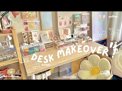 desk makeover | aesthetic, cozy, pinterest ✨
