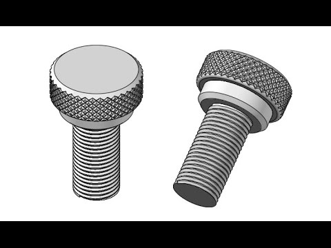 Making a Bolt with threads and diamond knurling