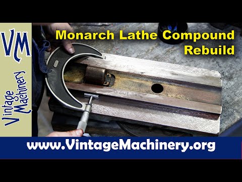 Monarch Lathe Compound Rebuild - Scraping the Top Slide, Dovetails, and Gib