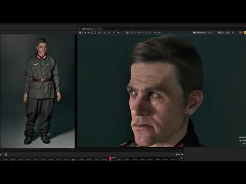Metahuman Cristoph Waltz test Rigged Clo (WIP)