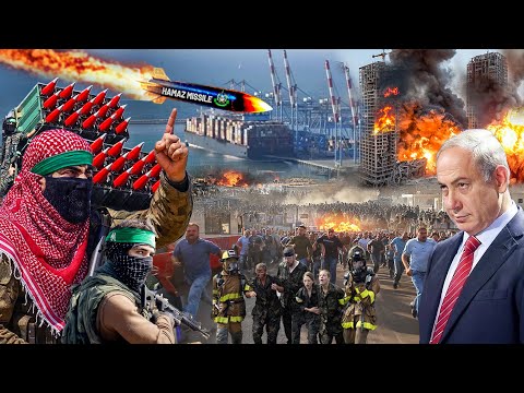 65.000 warga israel Lari Menyelamatkan Diri! Serangan Hujan Roket H4mas Bombardir Pelabuhan Ashdod