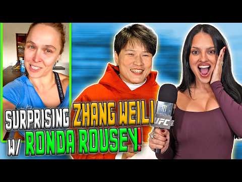 Surprising Zhang Weili with a special message from Ronda Rousey (EMOTIONAL REACTION) | UFC 322