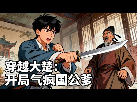 《穿越大楚：開局氣瘋國公爹》現代青年方陽一睜眼竟成了國公府敗家子，剛穿來就被便宜老爹舉刀追砍，爲活命他直接抱刀以死相逼，反把老爹嚇到崩潰認錯！#漫畫解說#玄幻#爽文#小說推薦#有聲書