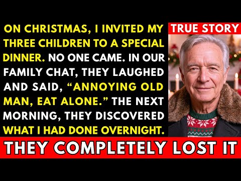 On Christmas, My Three Kids Laughed: "Old Man, Nobody Wants You Here. Eat Alone!" They Had No Idea…