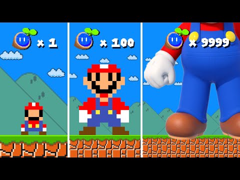 Evolution Of Mario But Mario Had 9999 Seeds