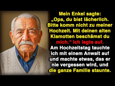 Mein Enkel sagte: „Opa, komm nicht zu meiner Hochzeit! Du bist peinlich mit deinen alten Sachen!“