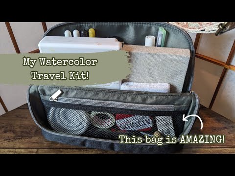 My travel watercolor set up // Affordable beginner materials / Plein Air kit