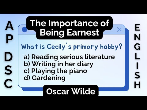 Practice Bits (MCQS) | The Importance of Being Earnest | Oscar Wilde| English Literature
