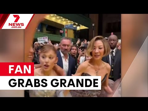 Australian fan banned from Singapore after grabbing Ariana Grande | 7NEWS