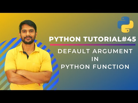 Default Arguments In Python - In Hindi